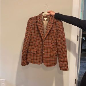 plaid jacket red black
